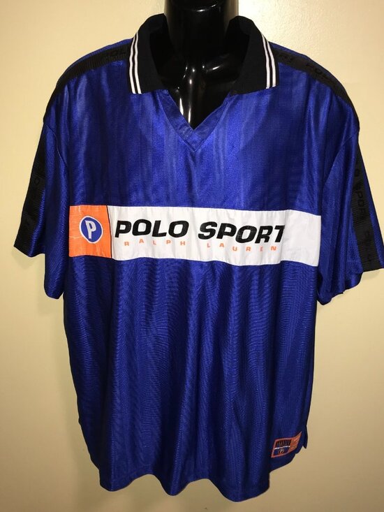 Polo Ralph Lauren Other - Men's Vintage Polo Sport Ralph Lauren Distressed Jersey Polo Shirt-Size XL